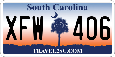 SC license plate XFW406