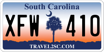 SC license plate XFW410