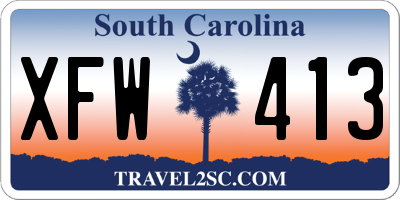 SC license plate XFW413