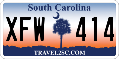 SC license plate XFW414