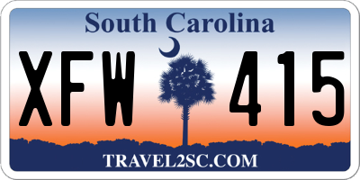 SC license plate XFW415