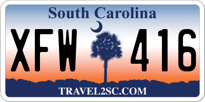 SC license plate XFW416
