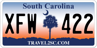 SC license plate XFW422