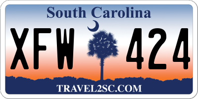 SC license plate XFW424