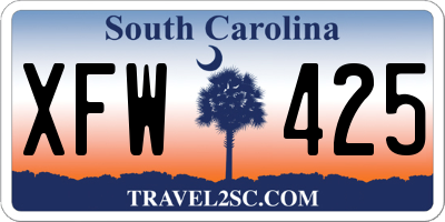 SC license plate XFW425