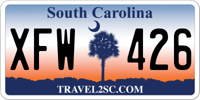 SC license plate XFW426