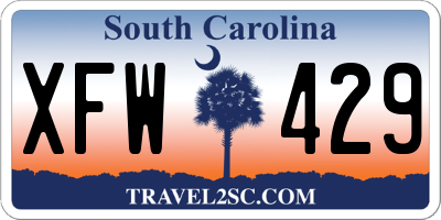 SC license plate XFW429