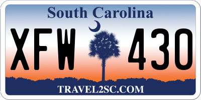 SC license plate XFW430
