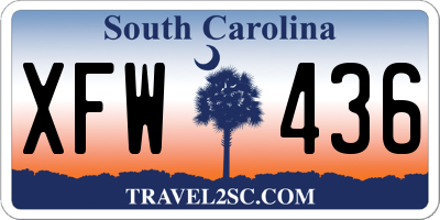 SC license plate XFW436