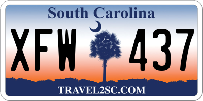 SC license plate XFW437