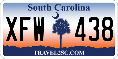 SC license plate XFW438