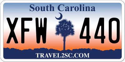 SC license plate XFW440
