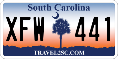 SC license plate XFW441