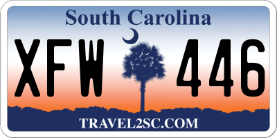 SC license plate XFW446