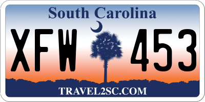 SC license plate XFW453