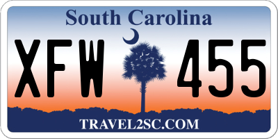 SC license plate XFW455