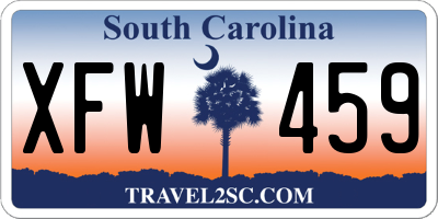 SC license plate XFW459