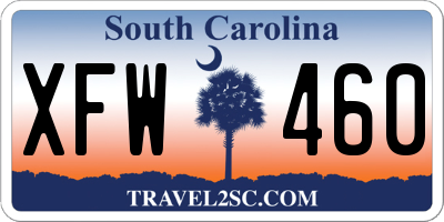 SC license plate XFW460