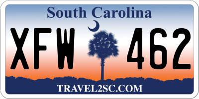 SC license plate XFW462