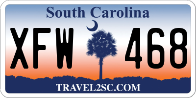 SC license plate XFW468