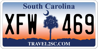 SC license plate XFW469