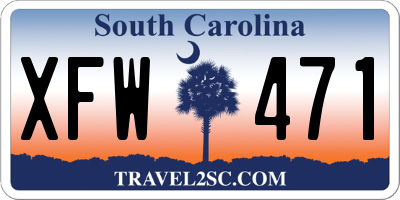 SC license plate XFW471
