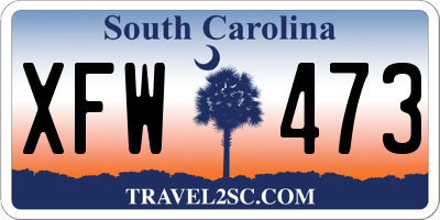 SC license plate XFW473