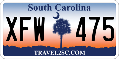 SC license plate XFW475