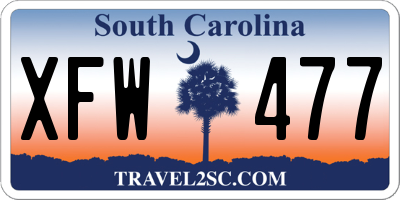 SC license plate XFW477