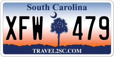 SC license plate XFW479