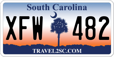 SC license plate XFW482
