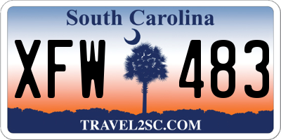 SC license plate XFW483