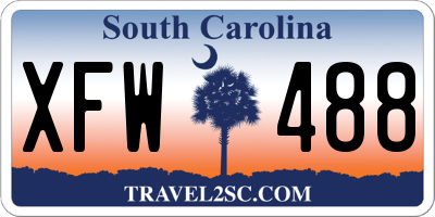 SC license plate XFW488