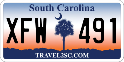 SC license plate XFW491
