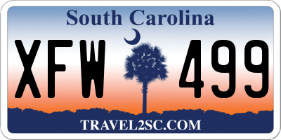 SC license plate XFW499