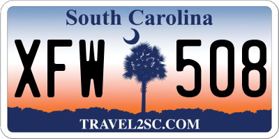 SC license plate XFW508