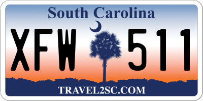 SC license plate XFW511