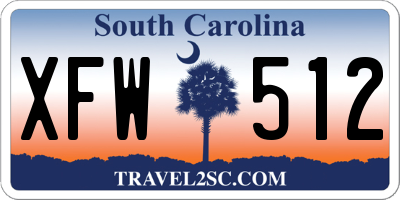 SC license plate XFW512