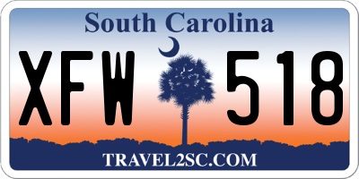 SC license plate XFW518