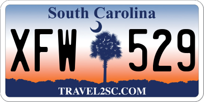 SC license plate XFW529