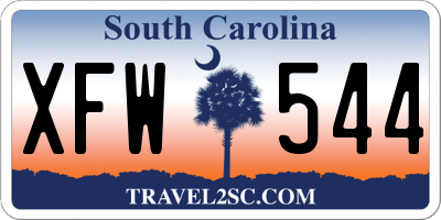 SC license plate XFW544