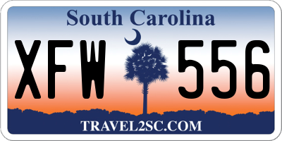 SC license plate XFW556