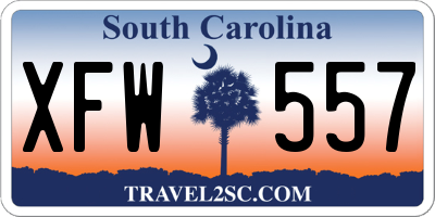 SC license plate XFW557