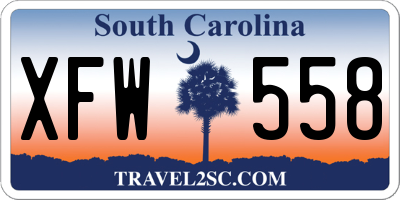 SC license plate XFW558