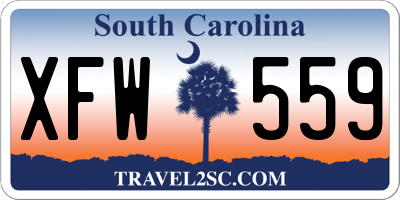 SC license plate XFW559