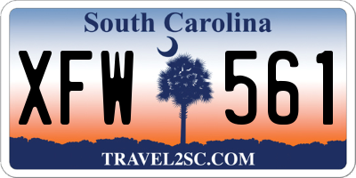 SC license plate XFW561