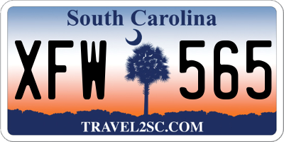 SC license plate XFW565