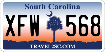 SC license plate XFW568