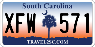 SC license plate XFW571