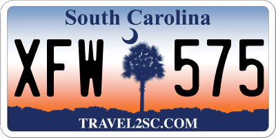 SC license plate XFW575